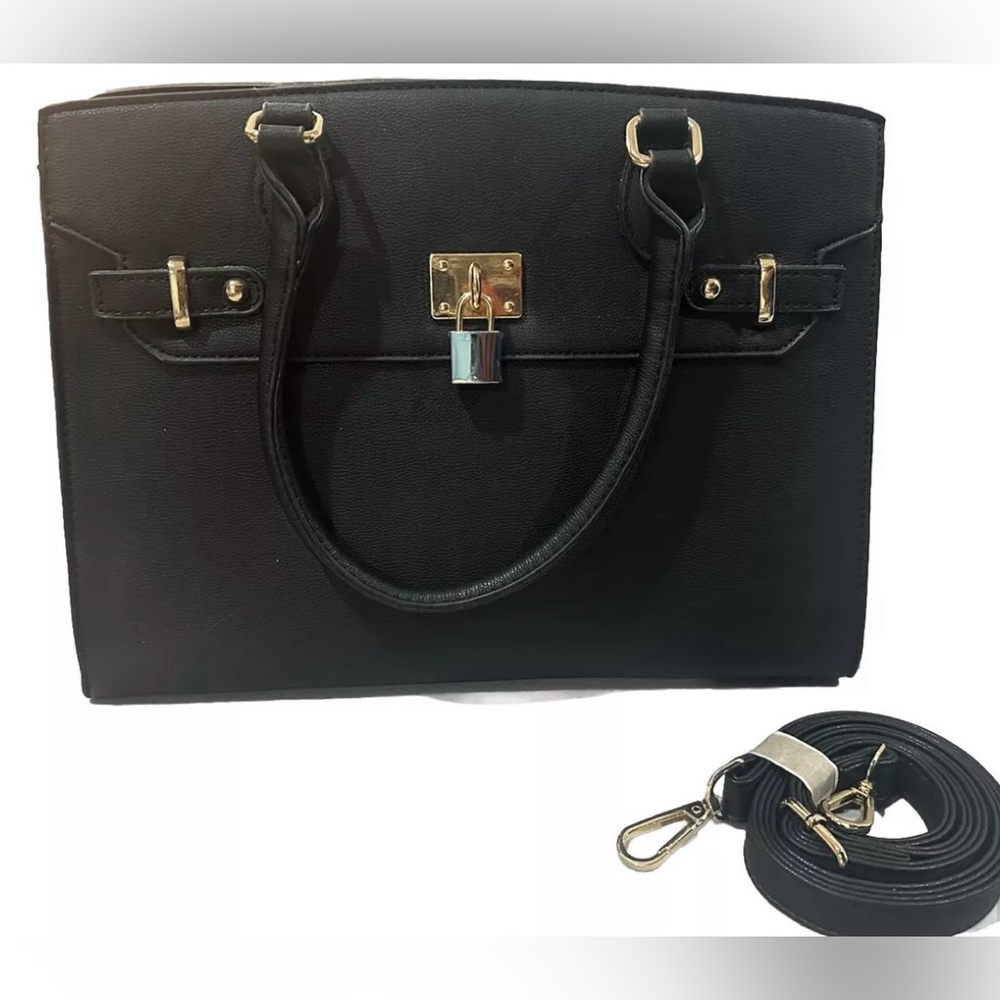 GRAMERCY & GRAND Zippered Tote Bag w/ Crossbody Strap Black **NEW WITH TAGS**